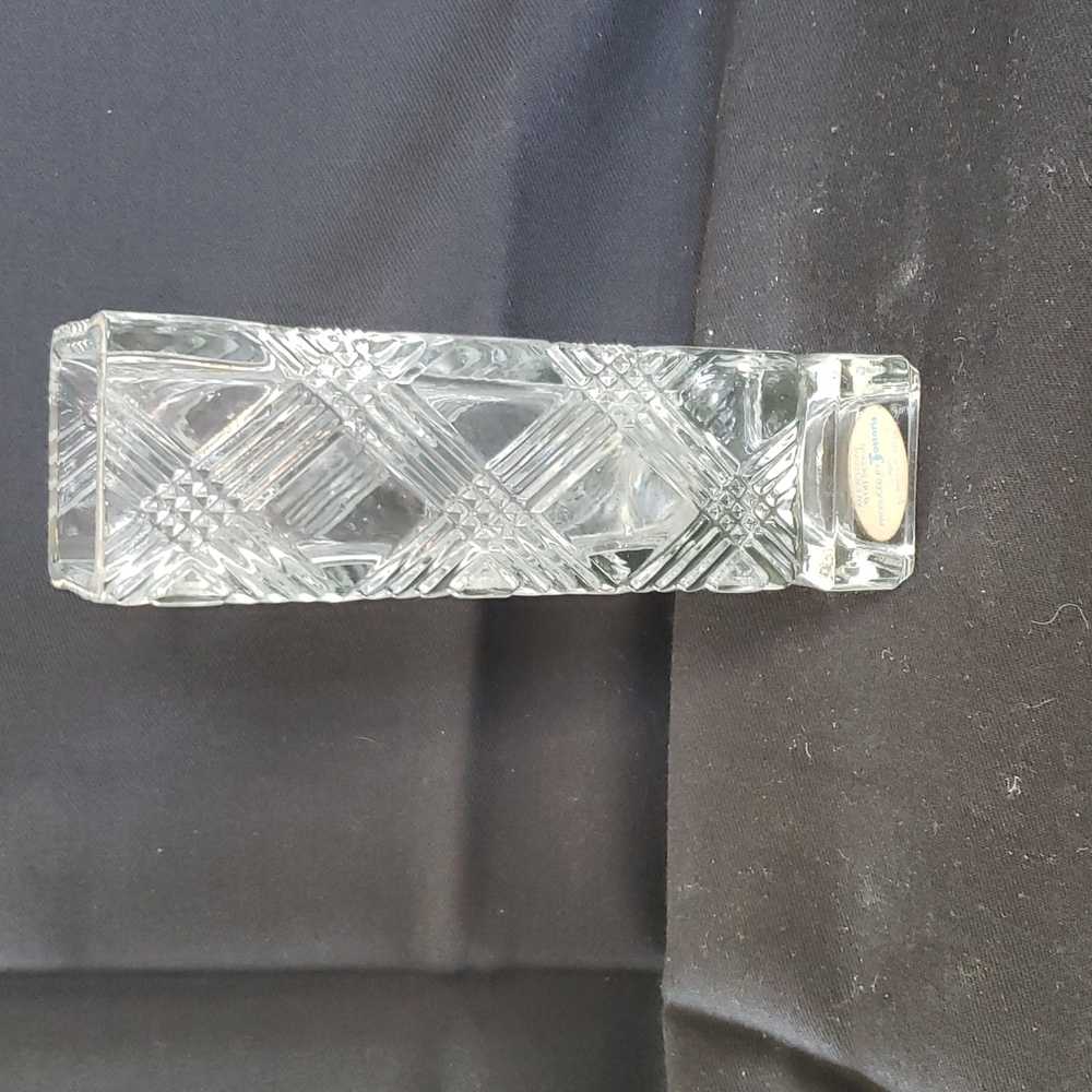 FOSTORIA cut glass bud vase produced for AVON 1980 vintage
